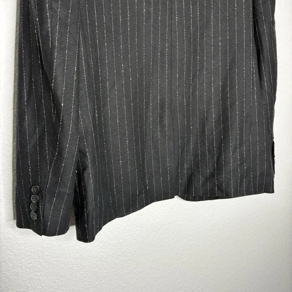 The Kooples Men's Wool Blend Black Pinstriped Blazer 48 NWT